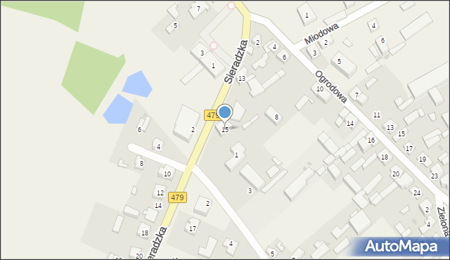 Zadzim, Sieradzka, 15, mapa Zadzim