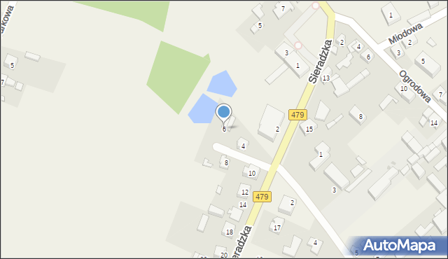 Zadzim, Sieradzka, 6, mapa Zadzim