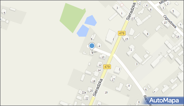 Zadzim, Sieradzka, 8, mapa Zadzim