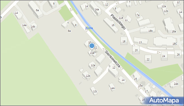 Zakopane, Sienkiewicza Henryka, 11a, mapa Zakopanego