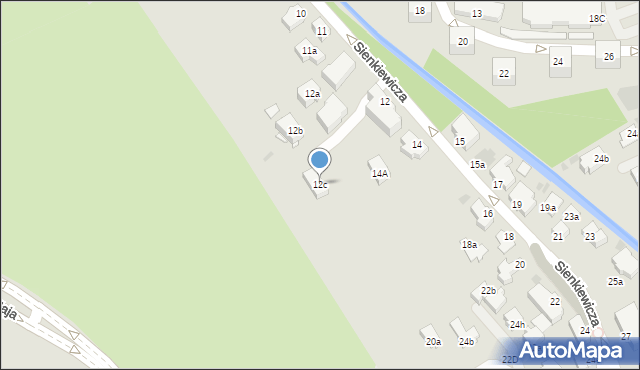 Zakopane, Sienkiewicza Henryka, 12c, mapa Zakopanego