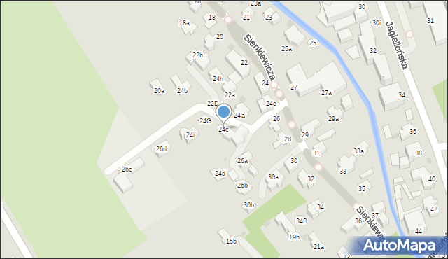 Zakopane, Sienkiewicza Henryka, 24c, mapa Zakopanego