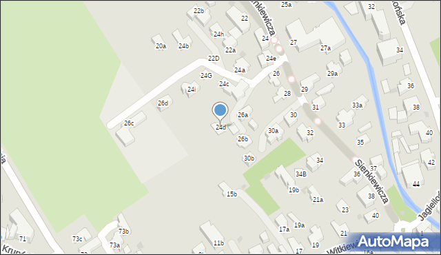 Zakopane, Sienkiewicza Henryka, 24d, mapa Zakopanego