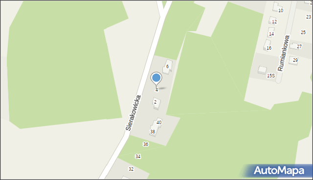 Żakowo, Sierakowicka, 4, mapa Żakowo
