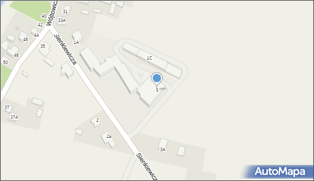 Zakrzówek, Sienkiewicza Henryka, 1, mapa Zakrzówek