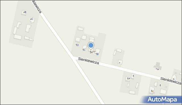 Zakrzówek, Sienkiewicza Henryka, 5A, mapa Zakrzówek