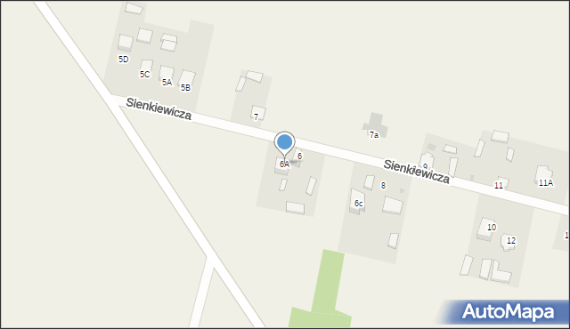 Zakrzówek, Sienkiewicza Henryka, 6A, mapa Zakrzówek