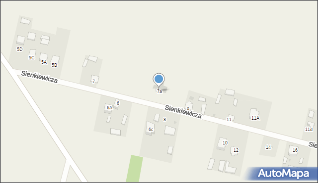 Zakrzówek, Sienkiewicza Henryka, 7a, mapa Zakrzówek