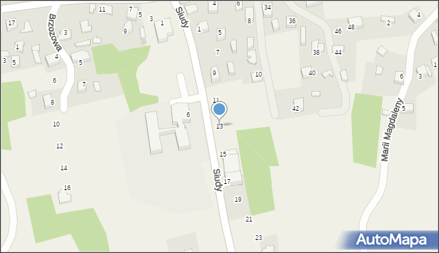 Zalas, Siudy Ludwika, 13, mapa Zalas