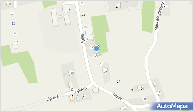 Zalas, Siudy Ludwika, 21, mapa Zalas
