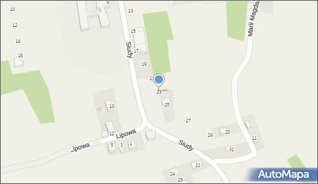 Zalas, Siudy Ludwika, 23, mapa Zalas