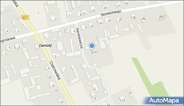 Zamość, Sienkiewicza Henryka, 5, mapa Zamościa