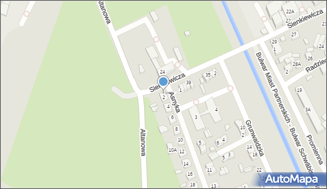 Zamość, Sienkiewicza Henryka, 47, mapa Zamościa