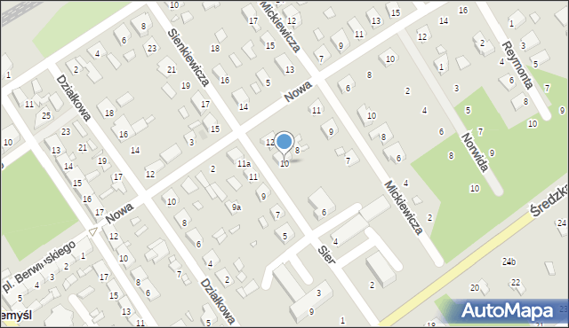 Zaniemyśl, Sienkiewicza Henryka, 10, mapa Zaniemyśl