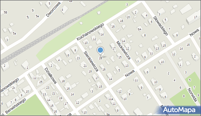 Zaniemyśl, Sienkiewicza Henryka, 18, mapa Zaniemyśl