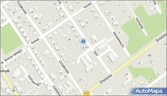 Zaniemyśl, Sienkiewicza Henryka, 5, mapa Zaniemyśl