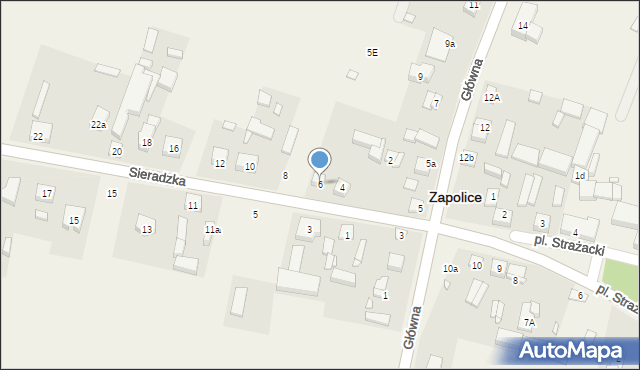 Zapolice, Sieradzka, 6, mapa Zapolice