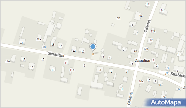 Zapolice, Sieradzka, 8, mapa Zapolice