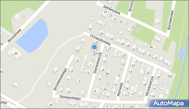 Żarki, Sienkiewicza Henryka, 11, mapa Żarki