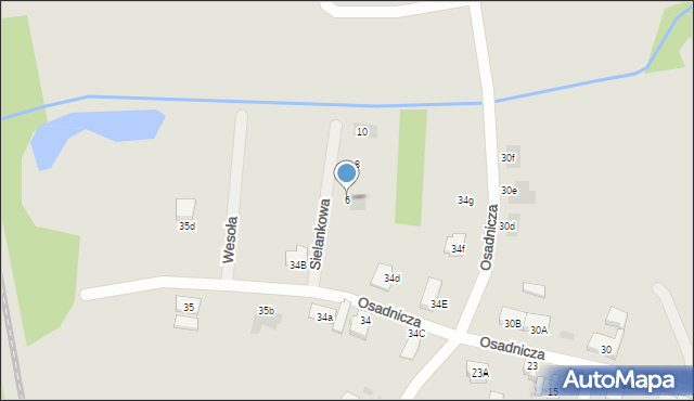 Żary, Sielankowa, 6, mapa Żary
