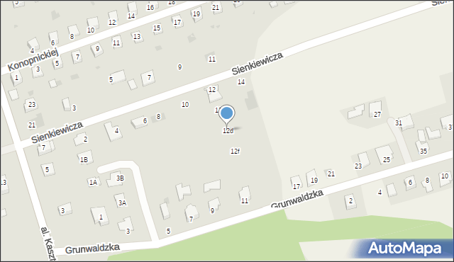 Zator, Sienkiewicza Henryka, 12d, mapa Zator