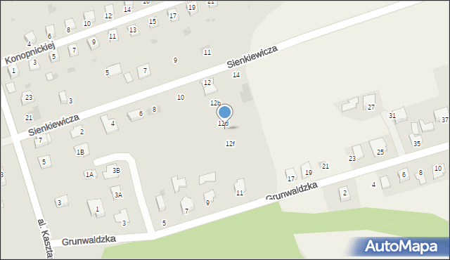 Zator, Sienkiewicza Henryka, 12e, mapa Zator