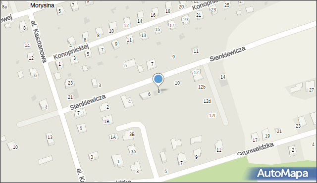 Zator, Sienkiewicza Henryka, 8, mapa Zator