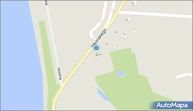 Zator, Sikorskiego Władysława, gen., 14, mapa Zator