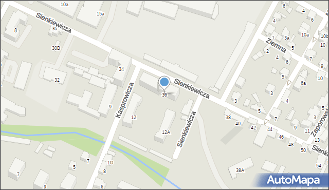 Zawiercie, Sienkiewicza Henryka, 36, mapa Zawiercie