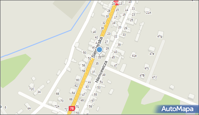 Zawiercie, Siewierska, 33, mapa Zawiercie