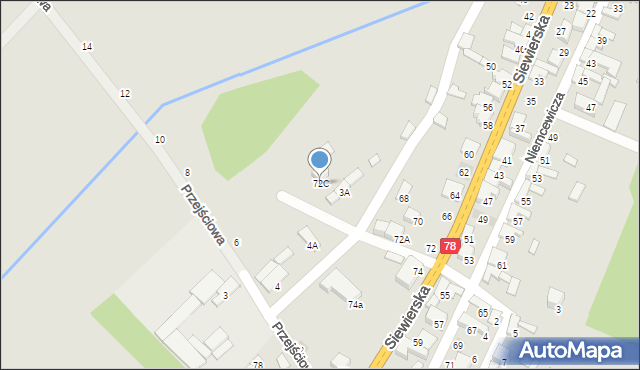 Zawiercie, Siewierska, 72C, mapa Zawiercie