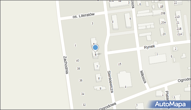 Zbąszynek, Sienkiewicza Henryka, 6, mapa Zbąszynek