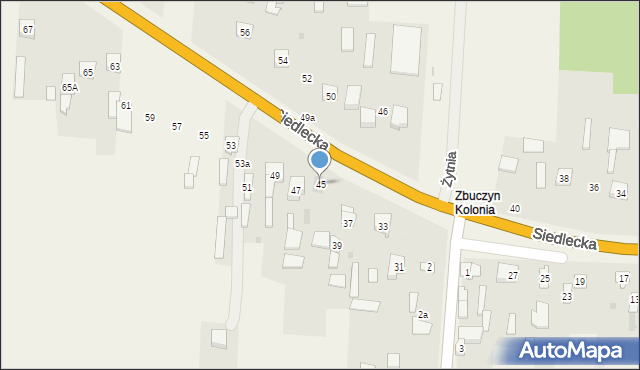 Zbuczyn, Siedlecka, 45, mapa Zbuczyn