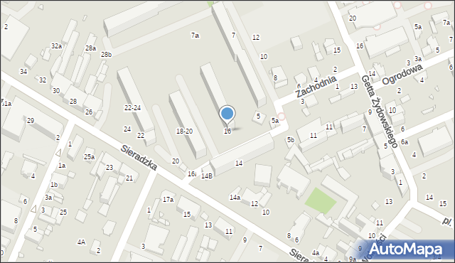 Zduńska Wola, Sieradzka, 16, mapa Zduńska Wola