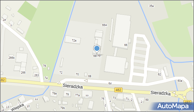 Zduńska Wola, Sieradzka, 68-70, mapa Zduńska Wola