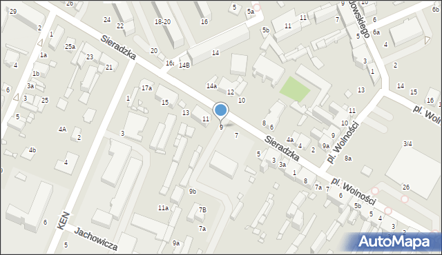 Zduńska Wola, Sieradzka, 9, mapa Zduńska Wola