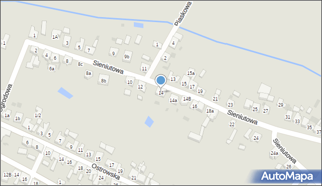 Zduny, Sieniutowa, 14, mapa Zduny