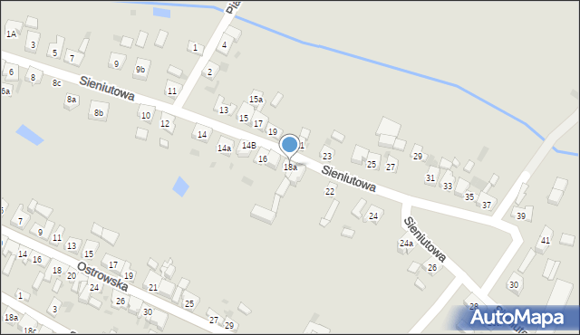 Zduny, Sieniutowa, 18a, mapa Zduny