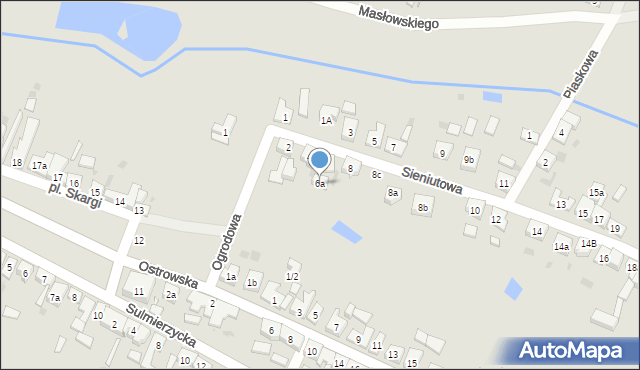 Zduny, Sieniutowa, 6a, mapa Zduny
