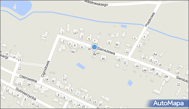 Zduny, Sieniutowa, 8a, mapa Zduny