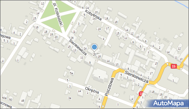 Zduny, Sienkiewicza Henryka, 20, mapa Zduny