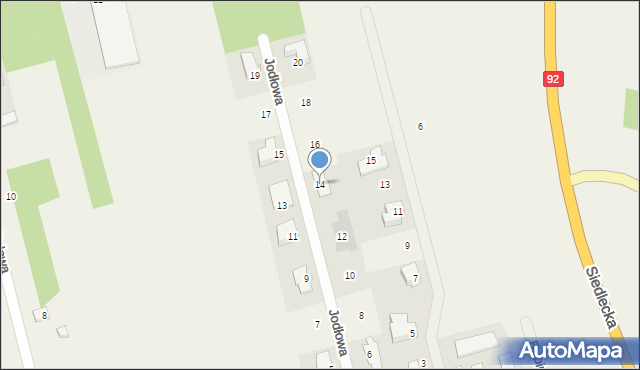 Żelków-Kolonia, Siedlecka, 52E, mapa Żelków-Kolonia