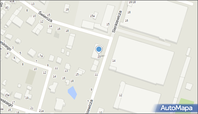 Zgierz, Sienkiewicza Henryka, 13, mapa Zgierz