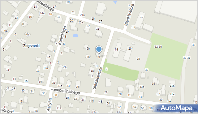 Zgierz, Sienkiewicza Henryka, 5, mapa Zgierz