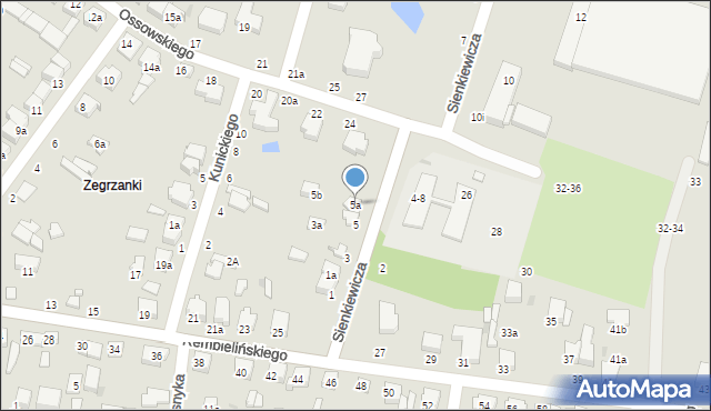 Zgierz, Sienkiewicza Henryka, 5a, mapa Zgierz