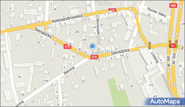 Zgierz, Sieradzka, 12, mapa Zgierz