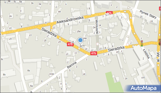 Zgierz, Sieradzka, 16, mapa Zgierz