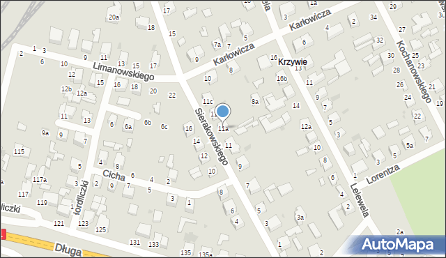 Zgierz, Sierakowskiego Zygmunta, 11a, mapa Zgierz
