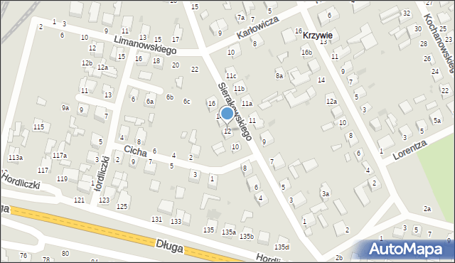 Zgierz, Sierakowskiego Zygmunta, 12, mapa Zgierz