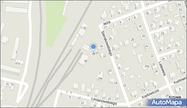 Zgierz, Sierakowskiego Zygmunta, 26, mapa Zgierz